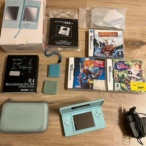 Nintendo DS Lite - Krasvrij - Met 40 games, Spelcomputers en Games, Spelcomputers | Nintendo DS, Zo goed als nieuw, DS Lite, Ophalen of Verzenden