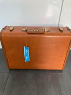 Vintage ( Samsonite) koffer met KLM reislabel, Gebruikt, 50 tot 60 cm, Leer, Ophalen of Verzenden