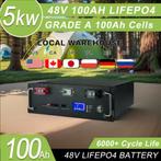 LiFePO4 Thuisbatterij 5.12kWh - 48V 100Ah - Server Rack Mode, Ophalen of Verzenden, Nieuw