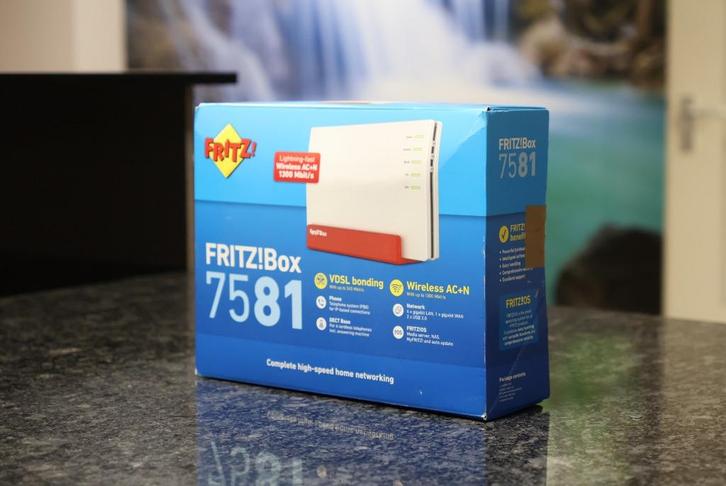 AVM FRITZ!Box 7581, Computers en Software, Routers en Modems, Gebruikt, Router met modem, Ophalen of Verzenden