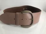Bruine leren riem,vintage, Kleding | Dames, Riemen en Ceinturen, Echt leder, Heupriem, Ophalen of Verzenden, Zo goed als nieuw