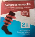 Compressie sokken 2 paar, Verzenden, Nieuw, Overige typen