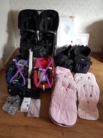 Bugaboo Donkey2 twin tweeling kinderwagen incl extra's, Bugaboo, Zo goed als nieuw, Verstelbare duwstang, Ophalen