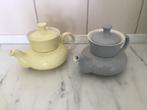 Koffiepotjes HUIZEN potterie geel en grijs Filterpotjes, Antiek en Kunst, Antiek | Keramiek en Aardewerk, Ophalen of Verzenden
