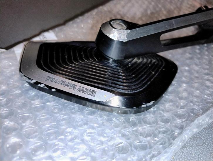 BMW LINKER Motorfiets Spiegel - Zwart - Gebruikt Option 719, Motoren, Onderdelen | BMW, Gebruikt, Ophalen of Verzenden