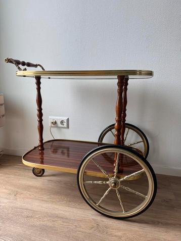 Vintage Hollywood Regency trolley - bar cart