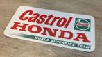 CASTROL Honda race   USA kenteken reclame bordje  35cm kunst, Verzamelen, Ophalen of Verzenden, Reclamebord