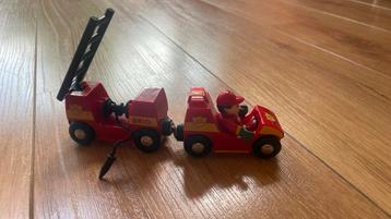 NIEUWSTAAT BRIO 2delig brandweerauto met geluid en licht beschikbaar voor biedingen