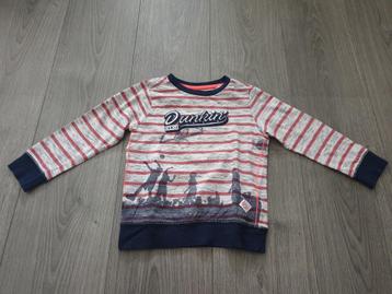 WE grijze gestreepte longsleeve met opdruk mt 98/104~ MS3017 beschikbaar voor biedingen