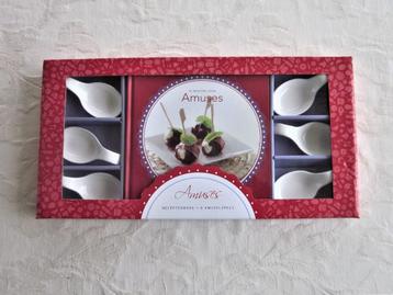 Xenos 6 amuse lepels en receptenboek in doos. beschikbaar voor biedingen