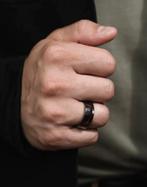 Men’s tungsten ring with curshed metorite, Ophalen of Verzenden, Nieuw, Heer