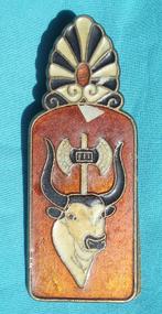 GRIEKSE EMAILLE PAPIER HOUDER KLEM PAPERCLIP MINOTAUR STIER, Verzenden