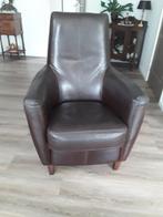 Leren fauteuil gebruikt, Huis en Inrichting, Fauteuils, Ophalen, Gebruikt, 50 tot 75 cm, Leer