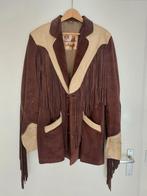 Vintage Western Jas met Franjes - Uniek!, Kleding | Heren, Maat 52/54 (L), Bruin, Ophalen of Verzenden, Zo goed als nieuw