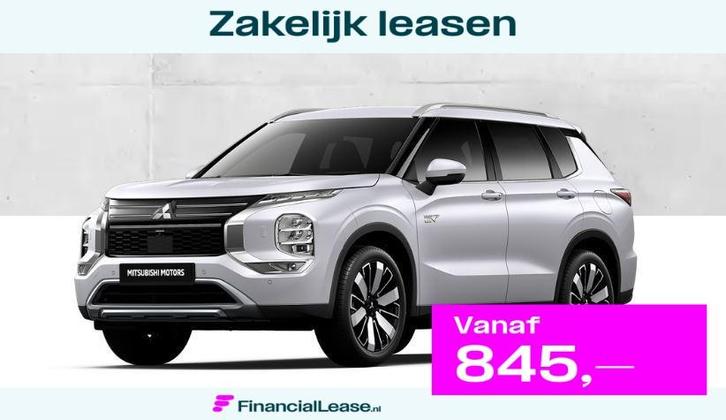 Mitsubishi Outlander 2.4 PHEV Instyle € 6.000 + € 500 eu, Auto's, Mitsubishi, Bedrijf, Lease, Financial lease, Outlander, 360° camera