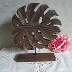 Houten blad ornament op voet, Huis en Inrichting, Woonaccessoires | Overige, Ophalen of Verzenden