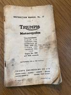 Instruction manual no.17 triumph motorcycles 1964, Motoren, Handleidingen en Instructieboekjes, Ophalen of Verzenden, Triumph