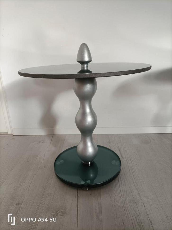 Leolux Zygo bijzettafels, Huis en Inrichting, Tafels | Bijzettafels, Zo goed als nieuw, Rond, Minder dan 45 cm, Minder dan 55 cm