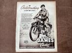 JAMES “ CADET “ MOTOR 1953, prachtig, Motoren, Handleidingen en Instructieboekjes, Overige merken