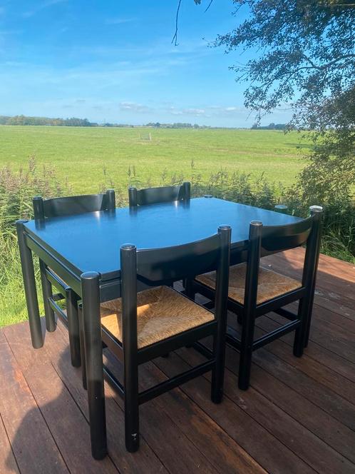 Vintage Vico Magistretti eetkamer set, Huis en Inrichting, Tafels | Eettafels, Zo goed als nieuw, 50 tot 100 cm, 150 tot 200 cm