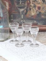4 Antieke Franse glaasjes, Antiek en Kunst, Ophalen of Verzenden