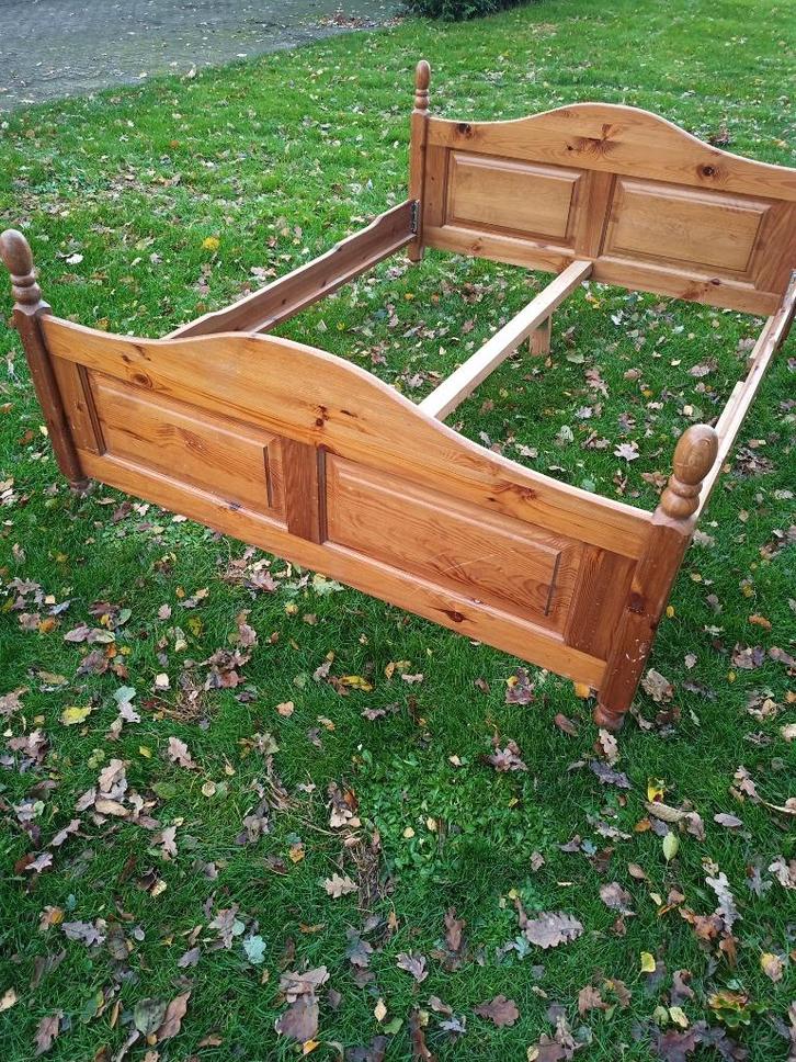 tweepersoons bed, Huis en Inrichting, Slaapkamer | Bedden, Gebruikt, Tweepersoons, 160 cm, Hout, Ophalen