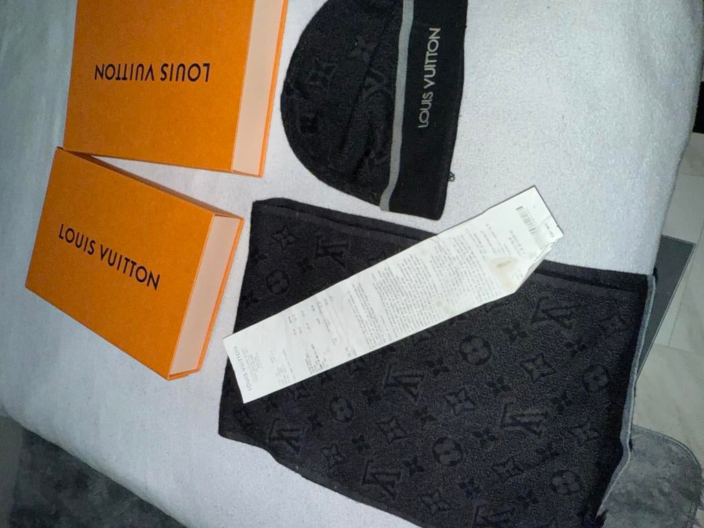 Louis Vuitton Muts & Sjaal - Origineel met Bon, Ophalen of Verzenden, Zo goed als nieuw, One size fits all, Hoed