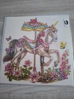 Diamond Painting Kaart - Eenhoorn Carrousel, Ophalen of Verzenden, Nieuw, Knutselwerk