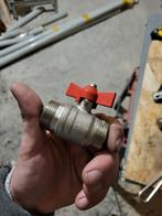 Kogelkraan 2-delig - binnen-/buitendraad, Ophalen of Verzenden, Zo goed als nieuw, Rvs, Kraan