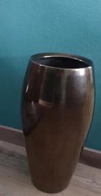 3 x Ts(ter steege) amora vaas/ bloempot goud, Ophalen, Gebruikt, Overige kleuren, Aardewerk of Porselein