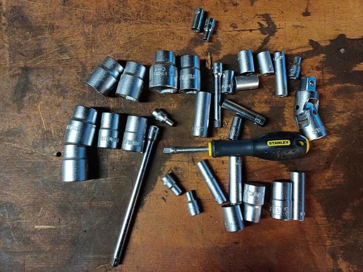 Stanley dopsleutelset, Doe-het-zelf en Verbouw, Gereedschap | Handgereedschap, Gebruikt, Ophalen of Verzenden