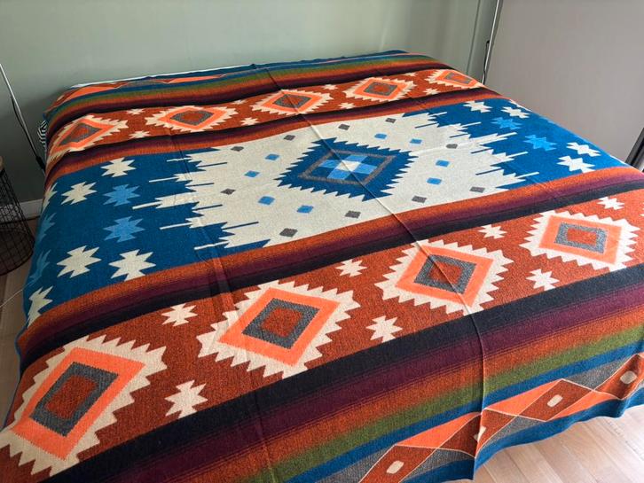 NIEUW! Alpaca wol kleed deken sprei plaid boho ruit ibiza, Huis en Inrichting, Woonaccessoires | Plaids en Woondekens, Nieuw, Ophalen of Verzenden