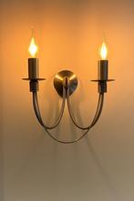 Wandlamp met 2 Armen, Huis en Inrichting, Lampen | Wandlampen, Ophalen of Verzenden, Gebruikt, Metaal