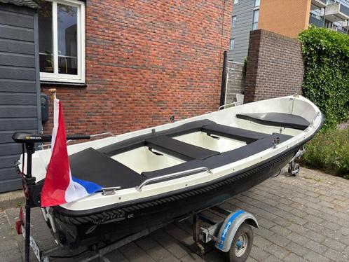 Leuke polyester boot / sloep Gentle 430 met trailer, Watersport en Boten, Sloepen, Gebruikt, Tot 10 pk, 3 tot 6 meter, Geen motor
