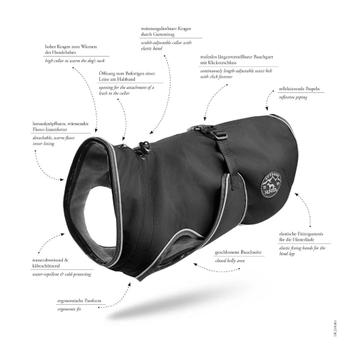 HUNTER Uppsala Hondenjas Uitneembare voering Zwrt 70 cm -30% beschikbaar voor biedingen