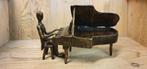 PIANIST MET VLEUGEL PIANO / bronzen beeld, Antiek en Kunst, Ophalen of Verzenden