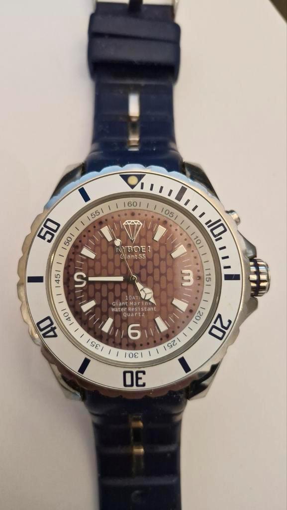 Kyboe Giant marine horloge 55 mm zgan, Sieraden, Tassen en Uiterlijk, Horloges | Heren, Zo goed als nieuw, Polshorloge, Overige merken