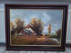 F.A. van Mourik, Schilderij in lijst: Boerderij in landschap, Antiek en Kunst, Ophalen
