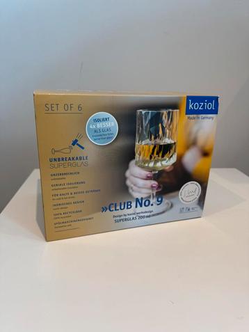 6x Koziol wijnglas onbreekbaar design no 9 - nieuw in doos beschikbaar voor biedingen