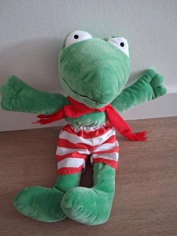 Knuffel handpop Kikker Max Velthuijs rood witte broek K9400 beschikbaar voor biedingen