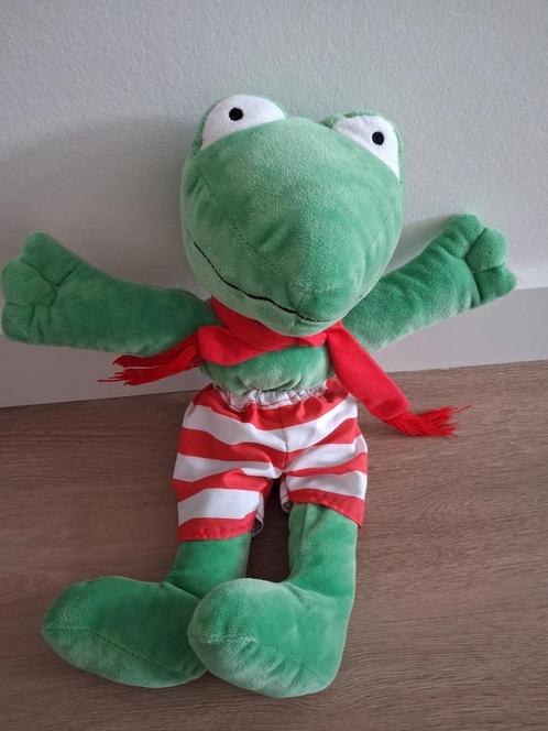 Knuffel handpop Kikker Max Velthuijs rood witte broek K9400, Kinderen en Baby's, Speelgoed | Knuffels en Pluche, Zo goed als nieuw