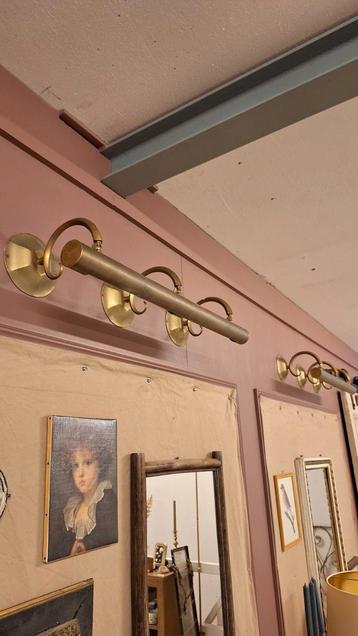 unieke vintage xl messing schilderij lamp beschikbaar voor biedingen