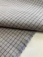 Kvadrat Recheck 0125 - Meubelstof 7,8 m, grijs blau, Wol, Verzenden, 120 cm of meer, Nieuw