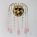 Murano teardrop druppel wandlamp roze set van 2, :, Ophalen of Verzenden, Zo goed als nieuw, .