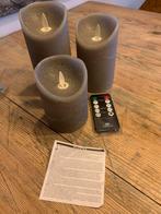 Nieuw in de doos Grijze LED Kaarsen Set Afstandsbediening, Ophalen, Overige materialen, Nieuw, Grijs