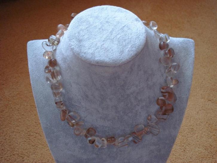 Goudsteen collier, Sieraden, Tassen en Uiterlijk, Kettingen, Nieuw, Overige materialen, Overige kleuren, Ophalen of Verzenden
