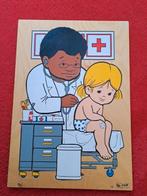 Vintage Rolf puzzel: kind bij de dokter, Ophalen of Verzenden, 10 tot 50 stukjes, Gebruikt