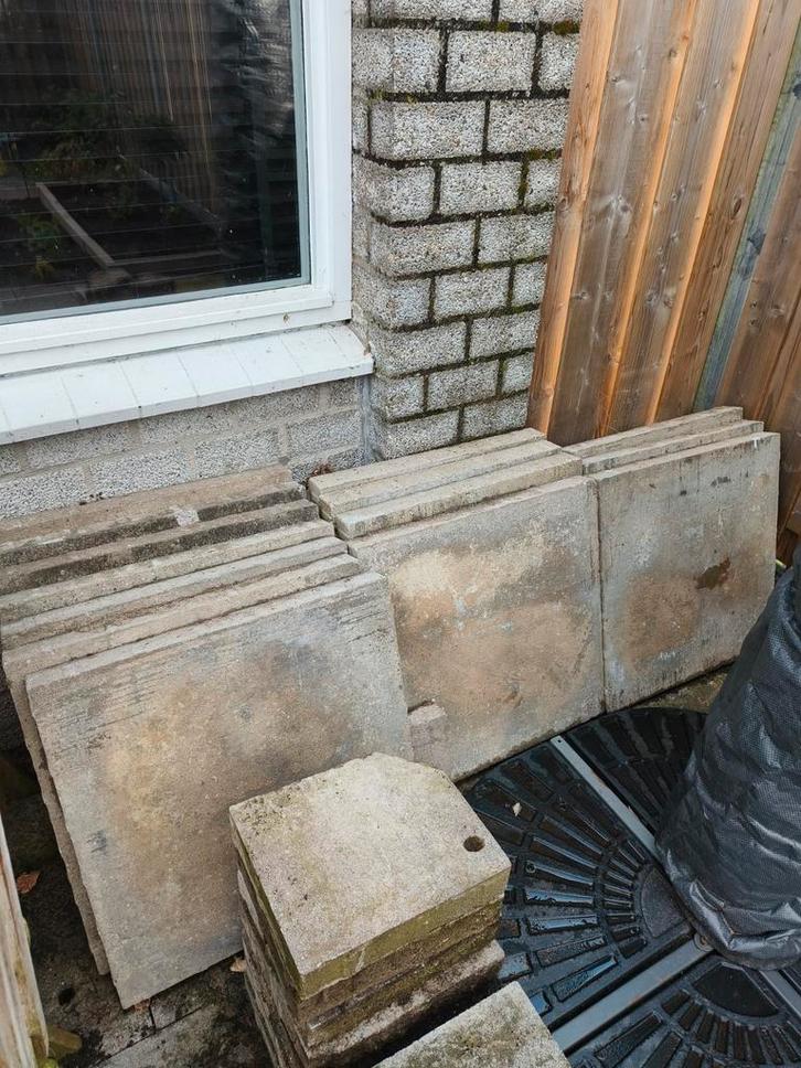 Terrastegels 60x60, 60x30 en 30x30, Tuin en Terras, Tegels en Klinkers, Gebruikt, Terrastegels, Beton, 5 tot 10 m², Ophalen