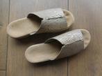 slippers. sandaal. Rieker. Zgan. Mt 39. Nelson. Goud/bruin., Slippers, Bruin, Ophalen of Verzenden, Zo goed als nieuw