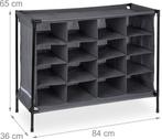 Relaxdays schoenenkast - 16 vakken - 65 x 84 x 36 cm - grijs, Ophalen of Verzenden, Zo goed als nieuw